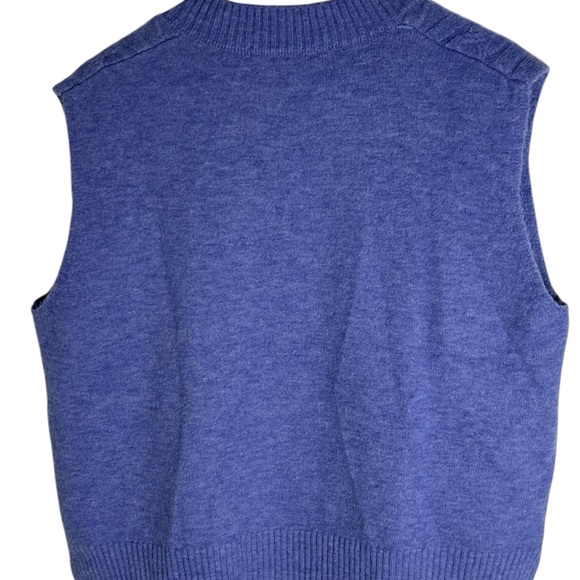 Storets V-Neck Cable Knit Sweater Vest in Lavender - Picture 3 of 5